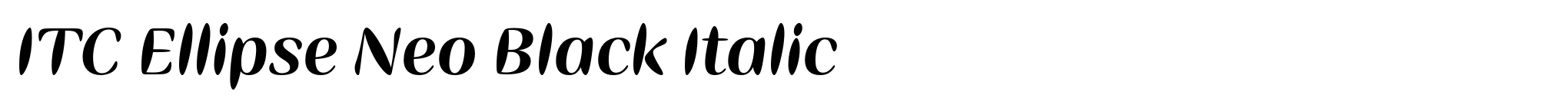 ITC Ellipse Neo Black Italic image